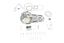 Load image into Gallery viewer, Chrome MOTORSHOP FXR outer primary cover kit for drive line, showcasing a shiny, durable motorcycle engine cover with detailed chrome finish.