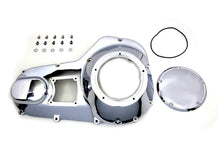 Load image into Gallery viewer, Chrome outer primary cover for motorcycle drive line by MOTORSHOP, showcasing a sleek, polished chrome finish on the cover.