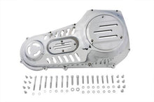 Load image into Gallery viewer, V-TWIN Vented Outer Primary Cover Kit for drive line, featuring a vented design in black finish, compatible with V-Twin motorcycles.