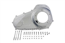 Load image into Gallery viewer, Motorshop Chrome Outer Primary Cover Kit for drive line, showcasing a shiny chrome finish on a motorcycle primary cover.