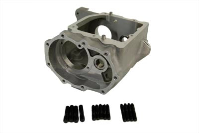 Replica 4-speed transmission case for rotary motors, branded by Motorshop, shown in image 43-0783a, with metal housing and mounting points.