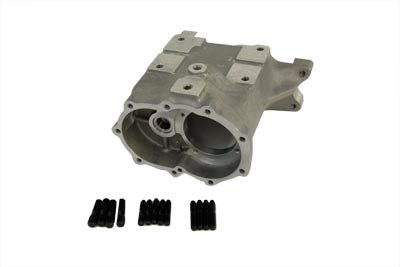 Motorshop Replica 4-Speed Transmission Case Rotary for automotive transmission systems, showing detailed metal construction and mounting points.