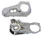 V-TWIN chrome inner and outer primary cover set for drive line, showcasing polished, detailed motorcycle primary covers.