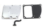 Chrome M8 Transmission Top Cover Kit by MOTORSHOP, includes durable components for M8 motorcycle transmission upgrade.