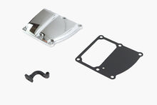 Load image into Gallery viewer, Chrome M8 transmission top cover kit from Motorshop, designed for M8 transmissions, featuring a shiny, durable chrome finish.