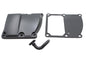 Motorshop M8 transmission top cover kit in black, showing the durable metal construction and sleek finish.