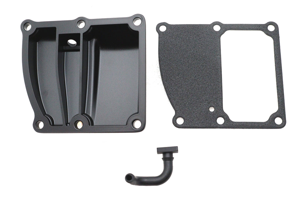 Black MOTORSHOP M8 Transmission Top Cover Kit for transmission systems, featuring durable construction and precise fit.
