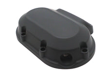 Load image into Gallery viewer, V-Twin transmission side cover for drive line, showing a close-up of the black metal cover with V-Twin branding.