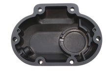 Load image into Gallery viewer, V-TWIN Drive Line Transmission Side Cover, motorcycle engine component, silver metal with bolt holes, for V-TWIN motorcycle models.