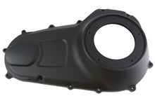 Load image into Gallery viewer, V-TWIN black outer primary cover for drive line, showcasing a sleek, durable motorcycle part with a smooth finish.