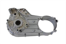 Load image into Gallery viewer, V-Twin OE chrome inner primary cover for V-Twin factory sample drive line motorcycle, showcasing polished chrome finish.