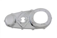 Load image into Gallery viewer, V-Twin factory sample chrome outer primary cover for V-twin drive line motorcycle engine, featuring polished chrome finish.