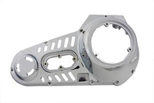 Load image into Gallery viewer, V-Twin chrome outer primary cover for V-Twin factory sample drive line, featuring polished finish and detailed design.