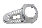 V-Twin chrome outer primary cover for V-Twin factory sample drive line, featuring polished finish and detailed design.