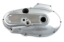 Load image into Gallery viewer, V-Twin chrome outer primary cover for V-Twin drive line, showcasing a shiny, polished finish on a motorcycle component.