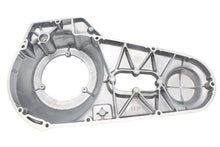 Load image into Gallery viewer, Polished outer primary cover for drive line by Motorshop, factory sample with a sleek, shiny finish on a motorcycle engine component.