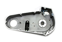Load image into Gallery viewer, Motorshop Replica Inner Primary Cover for drive line, showing detailed chrome finish and mounting points on a motorcycle engine.