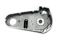 Motorshop Replica Inner Primary Cover for drive line, showing detailed chrome finish and mounting points on a motorcycle engine.