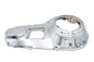 Chrome V-Twin Factory Sample Outer Primary Cover for V-Twin drive line motorcycle, showcasing polished chrome finish and detailed design.
