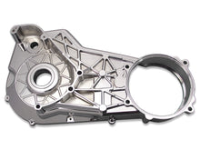 Load image into Gallery viewer, Chrome inner primary cover for drive line by Motorshop, showcasing a shiny, polished motorcycle component for Harley-Davidson bikes.