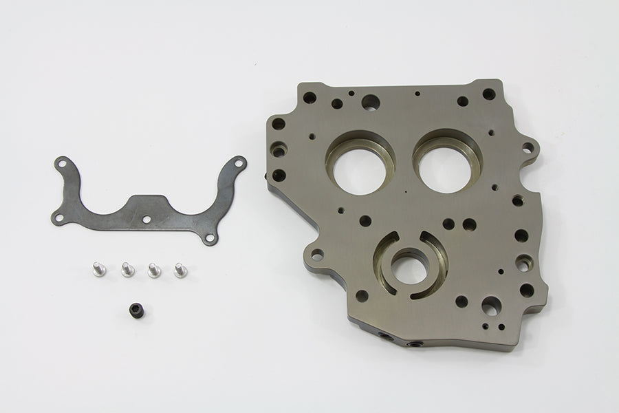 Engine cam support plate from Motorshop, part 43-1059b, featuring durable metal construction and precise fit for engine stability.