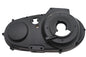 Black V-Twin Factory Sample Outer Primary Cover for motorcycle drive line, showcasing a sleek, durable component.