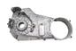 Polished V-Twin Factory Sample Inner Primary Cover for drive line, showing the shiny metal finish and detailed design.
