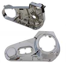 Load image into Gallery viewer, V-Twin Factory Sample FL Primary Cover Set for drive line, showing polished metal covers and mounting hardware.