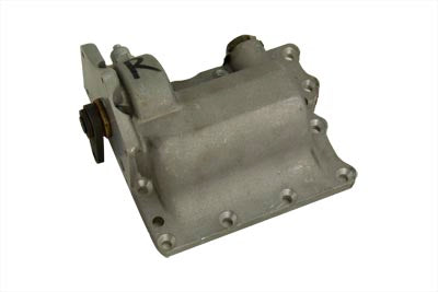 V-Twin transmission lid assembly for 3-speed transmission, metal cover with bolts, compatible with vintage motorcycle models