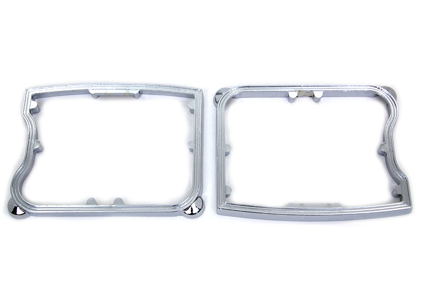 Chrome D-ring set for engine rocker box by Motorshop, featuring a sleek, polished metal finish for motorcycle engine components.