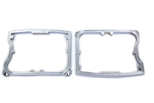 Load image into Gallery viewer, Chrome D-ring set for engine rocker box by Motorshop, featuring a sleek, polished metal finish for motorcycle engine components.
