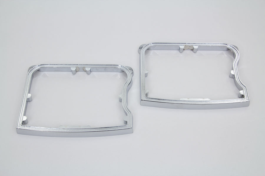 Chrome D-ring set for engine rocker box by Motorshop, featuring durable metal construction and precise fit for motorcycle engines.