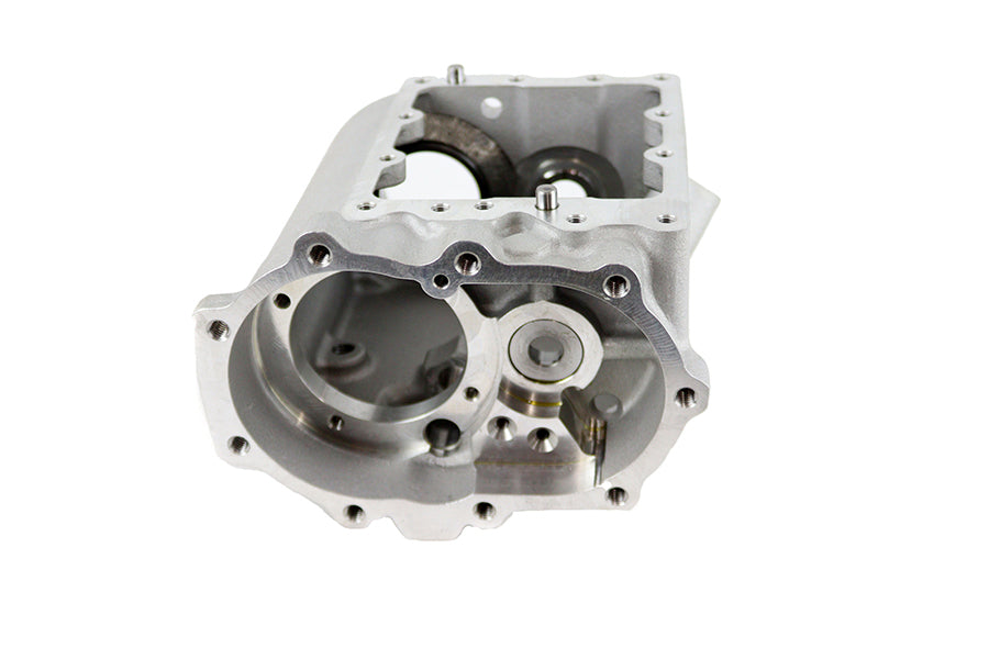 Motorshop replica transmission case, automotive transmission part with detailed metal casing and mounting points.