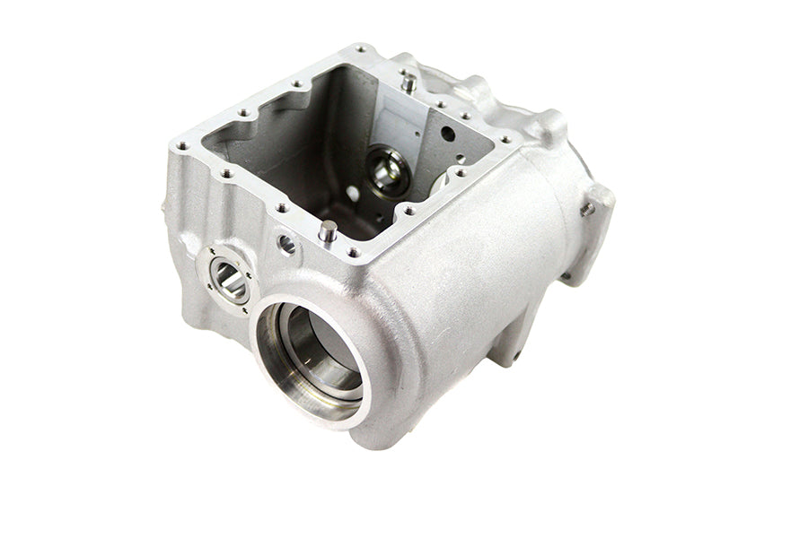 Motorshop replica transmission case, durable metal housing for vehicle transmission system, detailed and authentic in appearance.