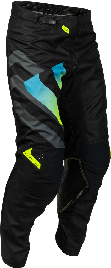 Kinetic Volt Pants Black/Grey/Teal/Yellow Sz 36