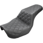 SADDLEMEN STEP UP SEAT FULL LATTICE STITCH HARLEY 06-17 DYNA - The Speed Shop Canada