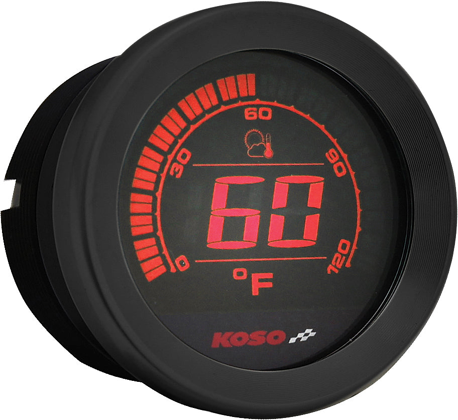 Hd 02 Series Gauge Kit Black Bezel Oil Temp