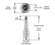 Load image into Gallery viewer, 24mm Standard Screw Studs Qty 100