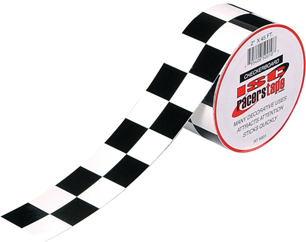 Black & White Straight Checker Board Tape 2"X45'