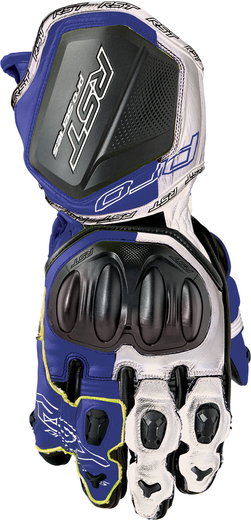 Pro Series Gp D3o Gloves White/Blue Leather Md
