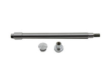 Load image into Gallery viewer, V-TWIN chrome flush mount front axle for wheel and tire, featuring a sleek, polished finish and sturdy construction.