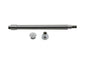 V-TWIN chrome flush mount front axle for wheel and tire, featuring a sleek, polished finish and sturdy construction.