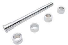 Load image into Gallery viewer, V-TWIN Chrome Front Axle Kit for motorcycle wheel and tire assembly, featuring polished chrome finish and durable construction.