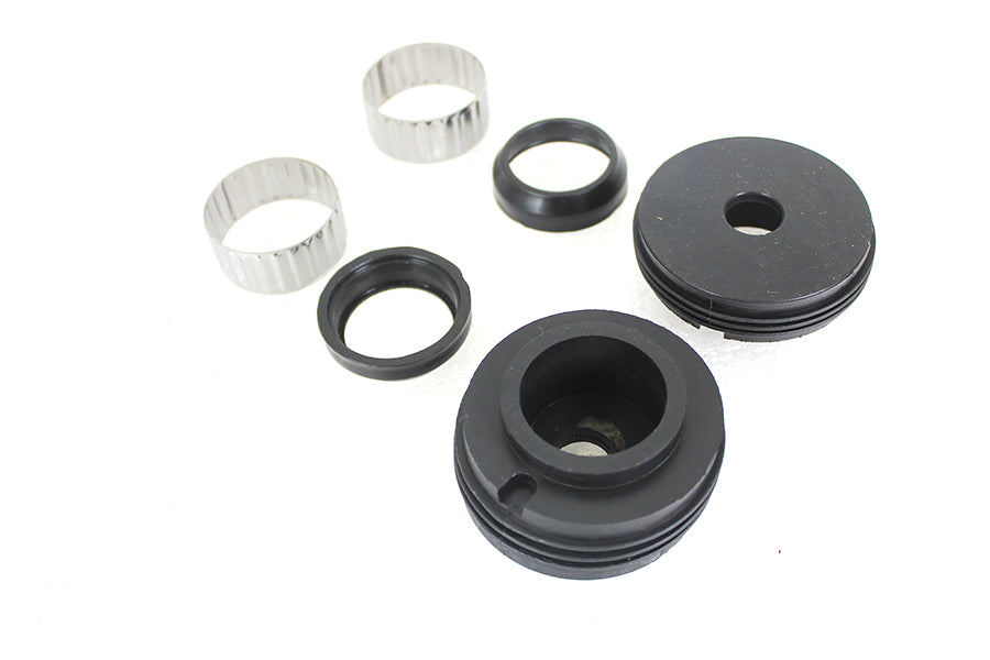 V-Twin swingarm bushing set for chassis, featuring metal components and bushings, designed for motorcycle suspension maintenance.