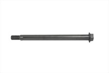 Load image into Gallery viewer, V-TWIN chrome front axle for motorcycle wheel and tire, featuring a shiny, polished finish and sturdy construction.