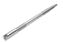 Load image into Gallery viewer, V-TWIN chrome front axle for motorcycle wheel and tire, featuring polished metal finish and sturdy construction.