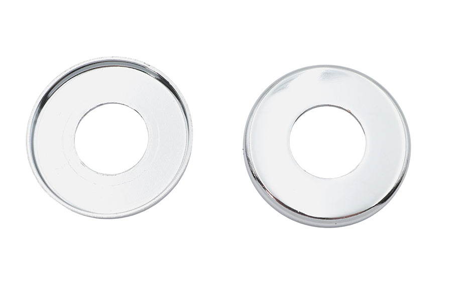 V-Twin Swingarm Pivot Bolt Dust Shield Set for motorcycle chassis, showing protective dust shields on pivot bolts.