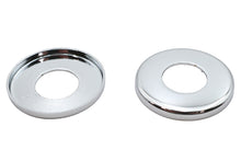 Load image into Gallery viewer, V-TWIN Swingarm Pivot Bolt Dust Shield Set for motorcycle chassis, protective covers over pivot bolts, in black finish.