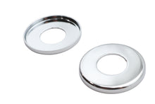 Load image into Gallery viewer, V-TWIN swingarm pivot bolt dust shield set for motorcycle chassis, protective metal covers for pivot assembly.
