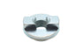 V-Twin Swingarm Pivot Pin Nut for motorcycle chassis, close-up view of the metal nut component on white background.